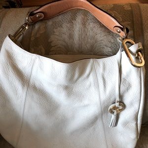 Varriale Italian leather Hobo Bag Large - Cream